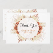 Pampas Grass Floral Weddenschap Hartelijk dank Bedankkaart (Voorkant / Achterkant)