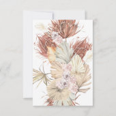 Pampas Grass Flower Tropical Oerwoud Wedding RSVP (Achterkant)