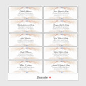 Pampas Grass gastnamen Adresetiketten Sticker (Vel)