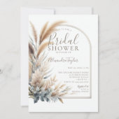 Pampas Grass Gedroogde Bloemen Boho Arch Vrijgezel Kaart (Voorkant)