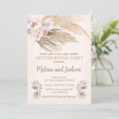 Pampas Grass Gender Reveal Party Invitation (Debout devant)