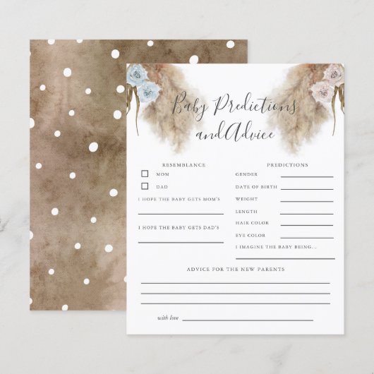 Pampas Grass Genderspreiding over Baby (Voorkant / Achterkant)