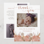 Pampas Grass Girl 4 Photo Collage Douche Merci (Devant / Derrière)