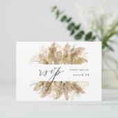 Pampas Grass & Gold Boho w Repas RSVP (Debout devant)