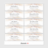 Pampas Grass Guest Name Étiquette de adresse (Feuille)