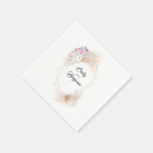 Pampas Grass King Protea Bloemenkrans bruiloft Servet (Hoek)