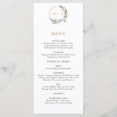 Pampas Grass Mariage Boho Elégant Menu Réception (Devant)