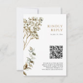Pampas Grass Mariage Boho QR Code RSVP (Devant)