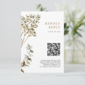 Pampas Grass Mariage Boho QR Code RSVP (Debout devant)