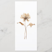 Pampas Grass Modern 4x9'' Menu Mariage (Dos)