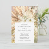 Pampas Grass Modern Boho Bridal Wedding Shower Kaart (Staand voorkant)
