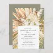Pampas Grass Modern Boho Wedding Brunch Sage Kaart (Voorkant / Achterkant)