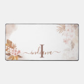 Pampas Grass Monogramme Terracotta Nom Personnalis (Recto)