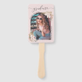 Pampas Grass Orchid Floral Arch Afbeelding Afstude Handwaaier (Voorkant)