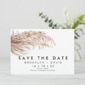 Pampas grass Palm Wedding Save the Date Kaart (Staand voorkant)
