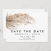 Pampas grass Palm Wedding Save the Date Kaart (Voorkant / Achterkant)