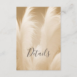 Pampas Grass Photo Boho Informatiekaartje