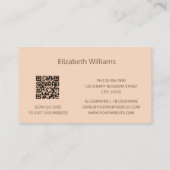 Pampas Grass Photo Interior Designer | QR-code Visitekaartje (Achterkant)