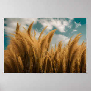 Pampas Grass Photo Realistic Poster
