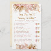 Pampas Grass Pink Floral die zei dat hij het spell (Voorkant / Achterkant)