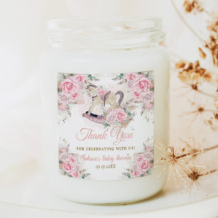 Pampas Grass Pink Floral Rocking Horse Baby shower Vierkante Sticker