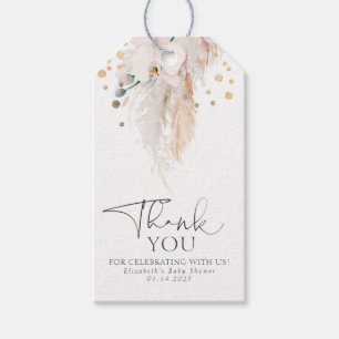 Pampas Grass Pink Orchids Exotic Hartelijk dank Cadeaulabel