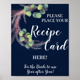 Pampas Grass Place Recipe Kaart Vrijgezellenfeest Poster