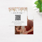 Pampas Grass QR Code photo Mariage carte RSVP (Bureau)