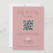 Pampas Grass QR Code RSVP Mariage Boho Invitation (Dos)