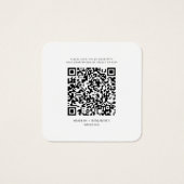 Pampas Grass QR Code Weddenschap RSVP Vierkante Visitekaartjes (Achterkant)
