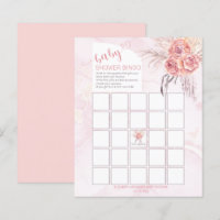 Pampas Grass | Roos Blooms Baby shower Bingo Kaart