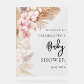 Pampas Grass rose Baby shower Floral Accueil (Recto)