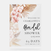 Pampas Grass rose Fête des mariées Florale Bienven (Recto)