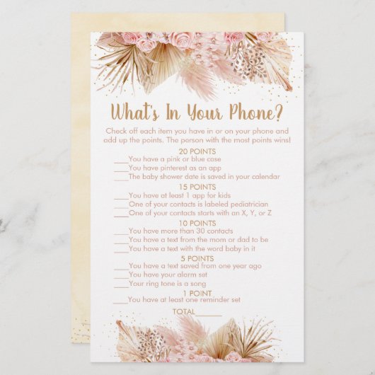 Pampas grass roze Floral wat in uw telefoonspel is (Voorkant / Achterkant)