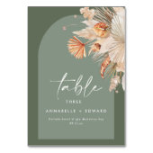 Pampas Grass Sage Green Rust Bohemian Modern Kaart (Achterkant)