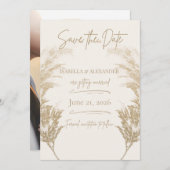 Pampas Grass Save the Date (Devant / Derrière)