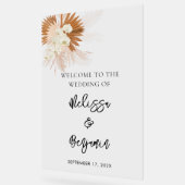 Pampas Grass Script Bloemen bruiloft Acryl Bord (Hoek)