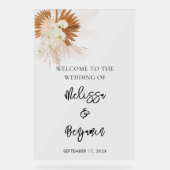 Pampas Grass Script Floral Mariage (Recto)