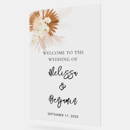 Pampas Grass Script Floral Mariage (Angle)
