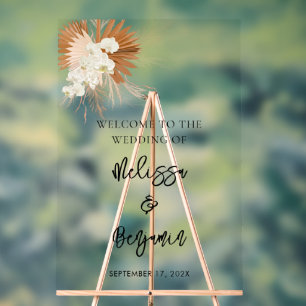 Pampas Grass Script Floral Mariage