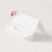 Pampas Grass Script Terracotta Mariage Place Card (Back)