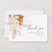 Pampas Grass Script Terracotta Wedding Bedankkaart (Voorkant)