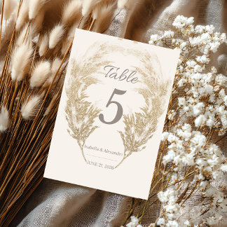 Pampas Grass Table Card Kaart