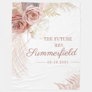 Pampas Grass Tan Vrijgezellenfeest Fleece Deken