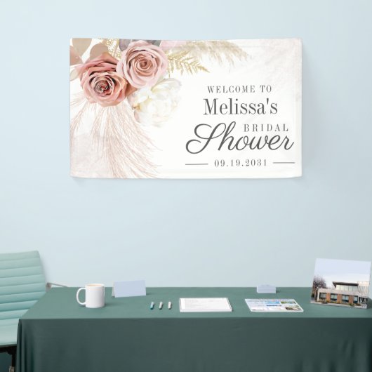 Pampas Grass Tan Vrijgezellenfeest Welkom Spandoek (Beurs)