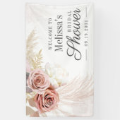 Pampas Grass Tan Vrijgezellenfeest Welkom Spandoek (Verticaal)