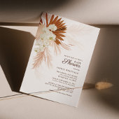 Pampas Grass Terracotta Baby shower Invitation