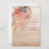 Pampas Grass Terracotta Boho Wedding Vrijgezellenf Kaart (Voorkant)