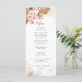 Pampas Grass Terracotta Botanical Wedding Menu (Staand voorkant)