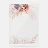 Pampas Grass Terracotta Fête des mariées Bienvenue (Recto)